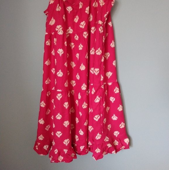 Bright Fushia Flower Dress Youth Girl Sleeveless - Picture 3 of 5